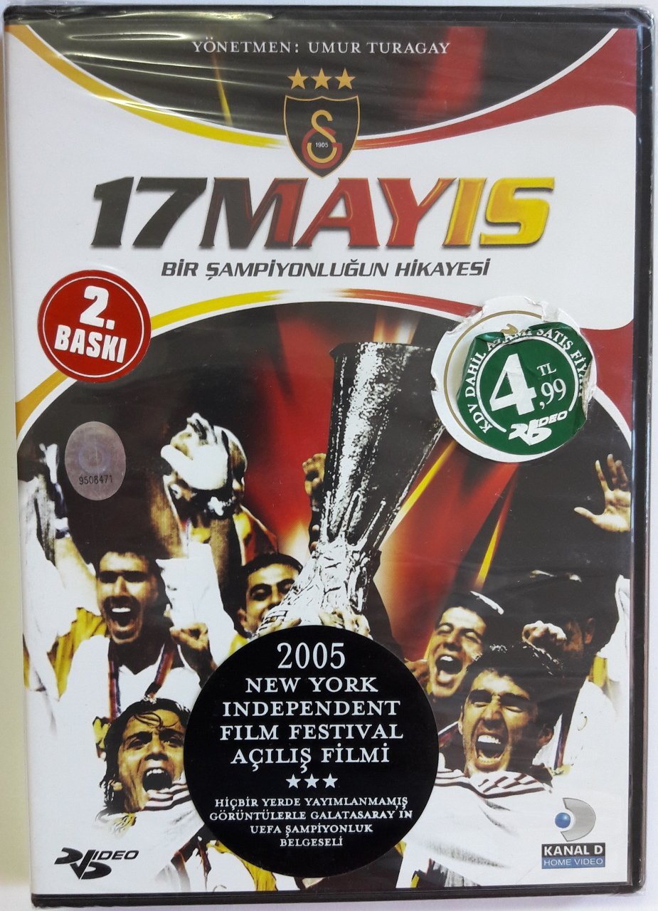 17 MAYIS BİR ŞAMPİYONLUĞUN HİKAYESİ GALATASARAY UEFA ŞAMPİYONLUĞU - UMUR TURAGAY - DVD SIFIR