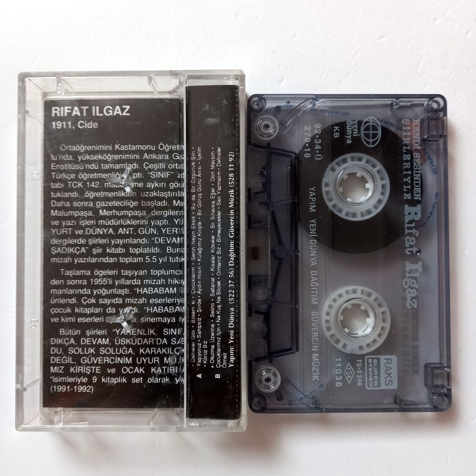 RIFAT ILGAZ - KENDİ SESİNDEN ŞİİRLERİYLE / YAŞADIKÇA (1992) - KASET 2.EL