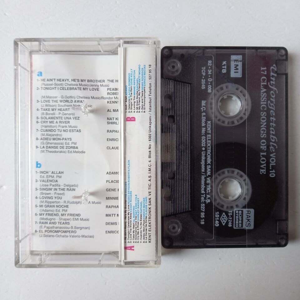 UNFORGETTABLE VOL.10 / 17 CLASSIC SONGS OF LOVE (1992) - KASET 2.EL