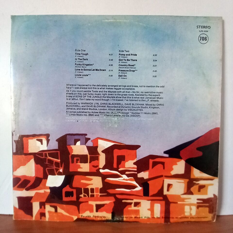 TOOTS & THE MAYTALS – FUNKY KINGSTON (1975) - YERLİ BASKI LP 2.EL PLAK