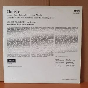 ANSERMET CONDUCTS CHABRIER / L'ORCHESTRE DE LA SUISSE ROMANDE - LP 2.EL PLAK
