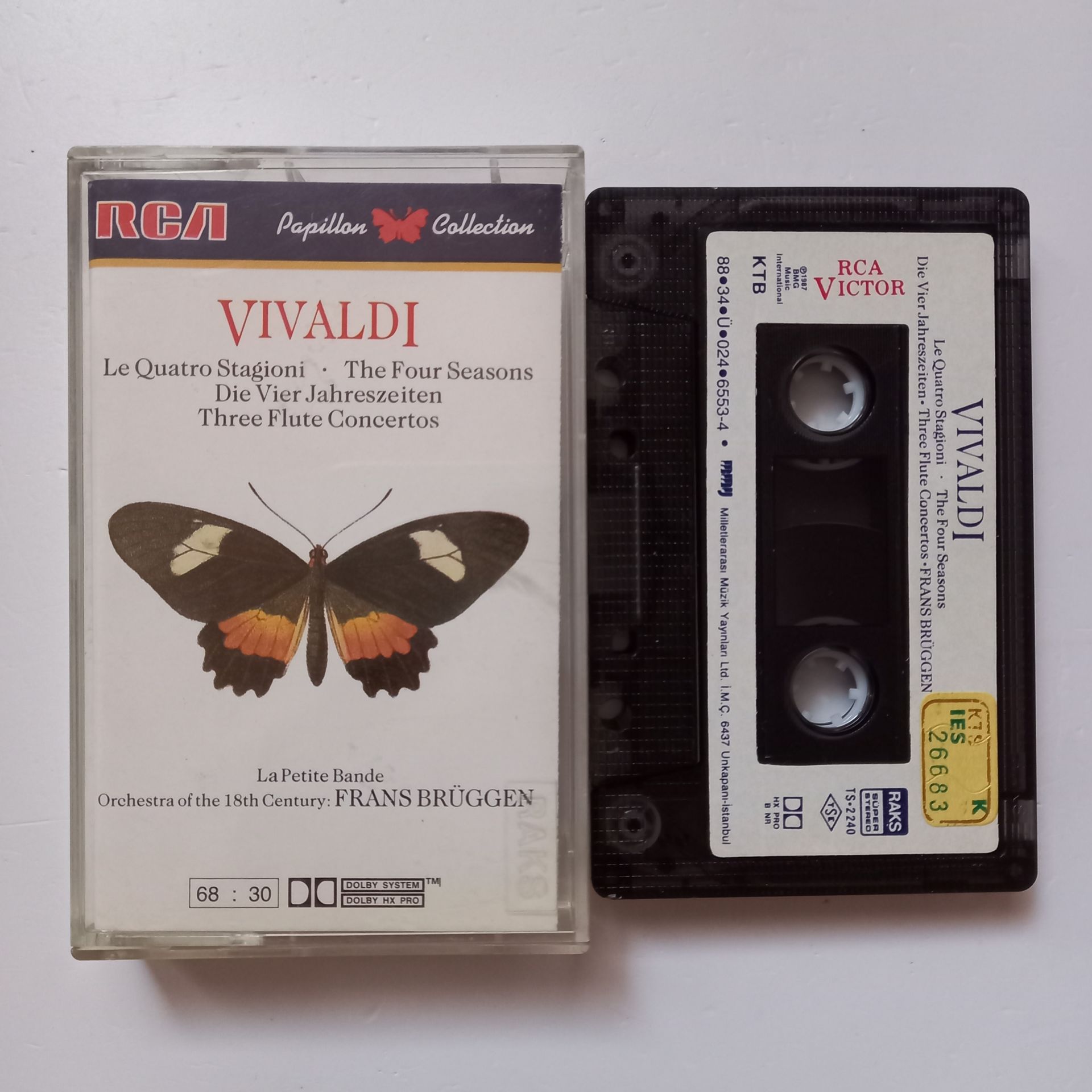 VIVALDI - THE FOUR SEASONS / FRANS BRÜGGEN (1988) - KASET 2.EL
