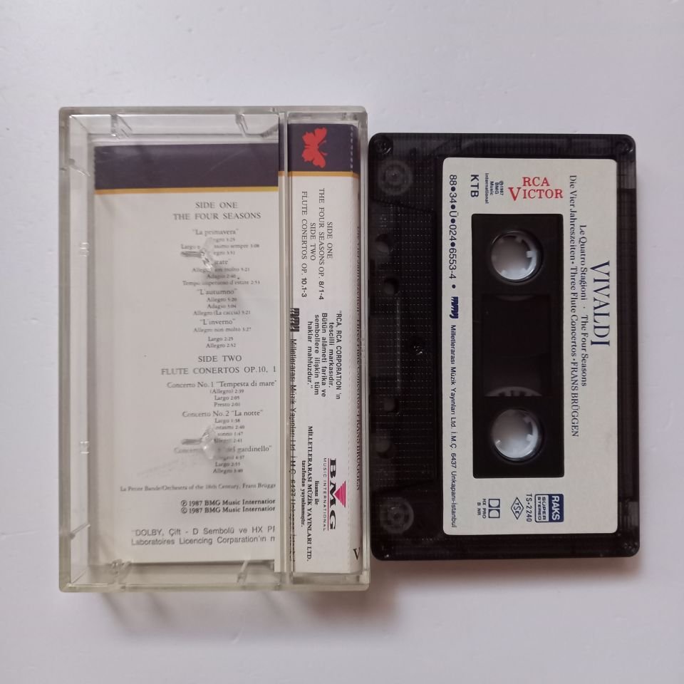 VIVALDI - THE FOUR SEASONS / FRANS BRÜGGEN (1988) - KASET 2.EL