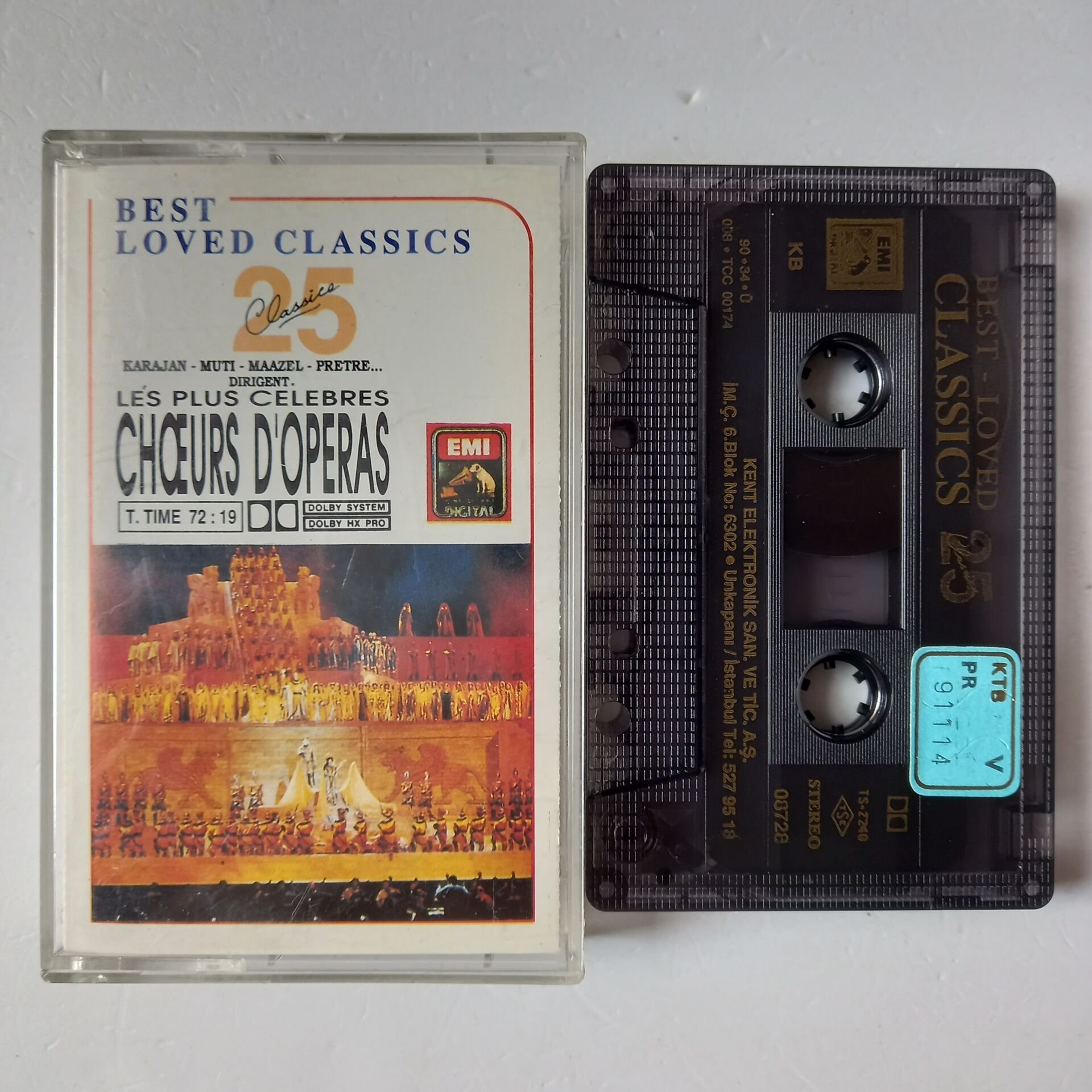 BEST LOVED CLASSICS 25 / LES PLUS CELEBRES CHOEURS D'OPERAS (1990) - KASET 2.EL