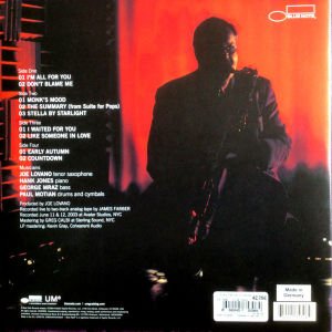 JOE LOVANO - I'M ALL FOR YOU / BALLAD SONGBOOK  feat HANK JONES PAUL MOTION GEORGE MRAZ (2004) - 2LP BLUE NOTE 180GR 2022 EDITION SIFIR PLAK