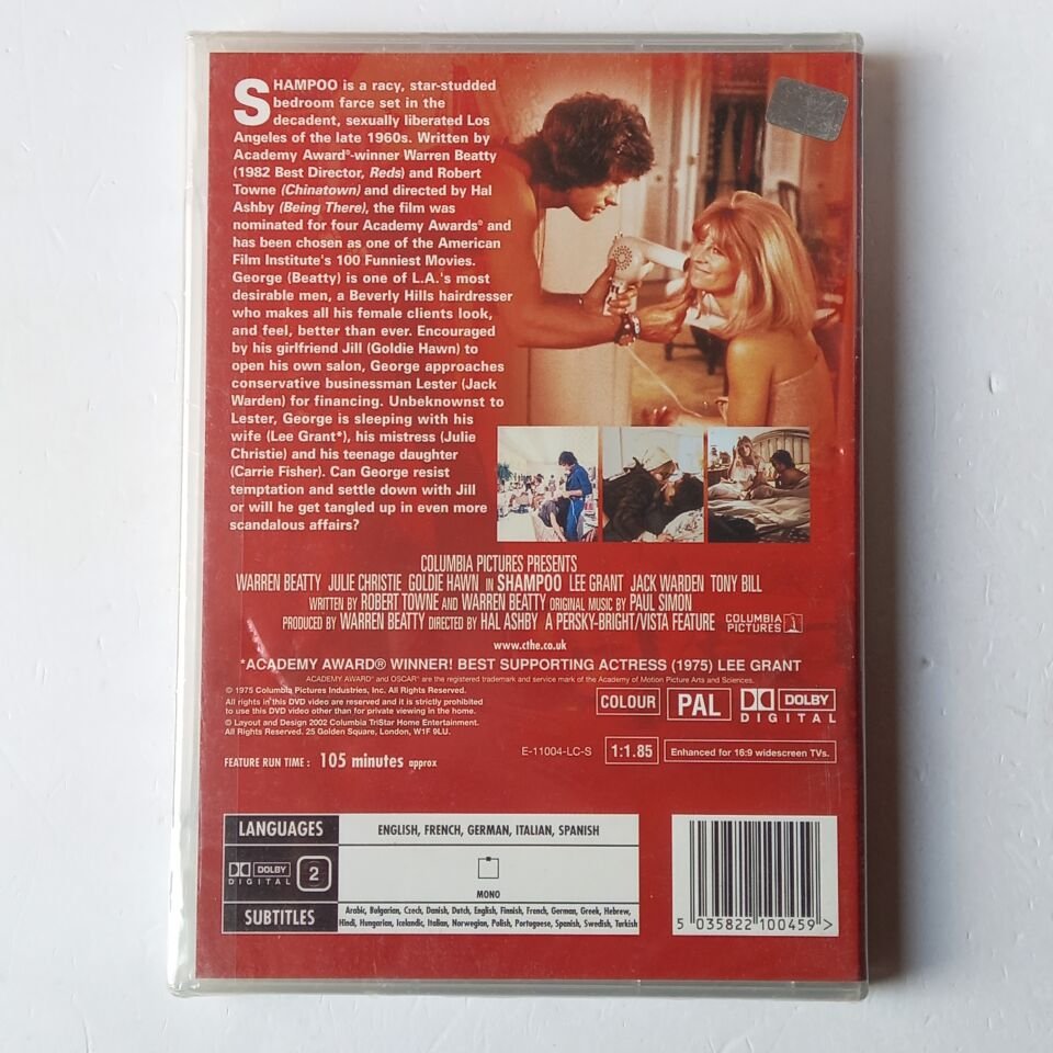 SHAMPOO - WARREN BEATTY, JULIE CHRISTIE, GOLDIE HAWN - DVD AMBALAJINDA SIFIR
