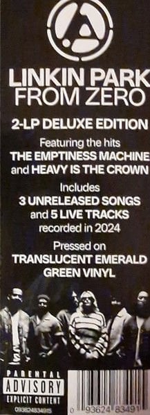 LINKIN PARK - FROM ZERO (2024) - 2LP 2025 TRANSLUCENT EMERALD GREEN COLOURED DELUXE EDITION SIFIR PLAK