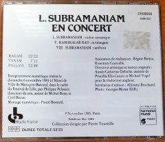 L. SUBRAMANIAM - EN CONCERT (1989) CD 2.EL