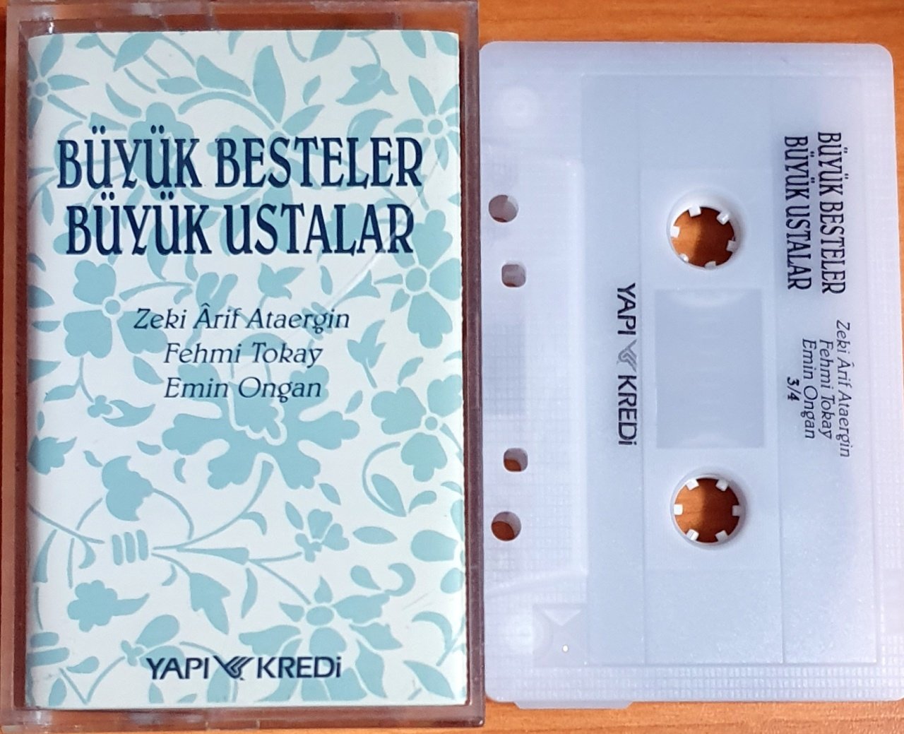 BÜYÜK BESTELER BÜYÜK USTALAR 3/4 / ZEKİ ARİF ATAERGİN, FEHMİ TOKAY, EMİN ONGAN - KASET YAPI KREDİ 2.EL