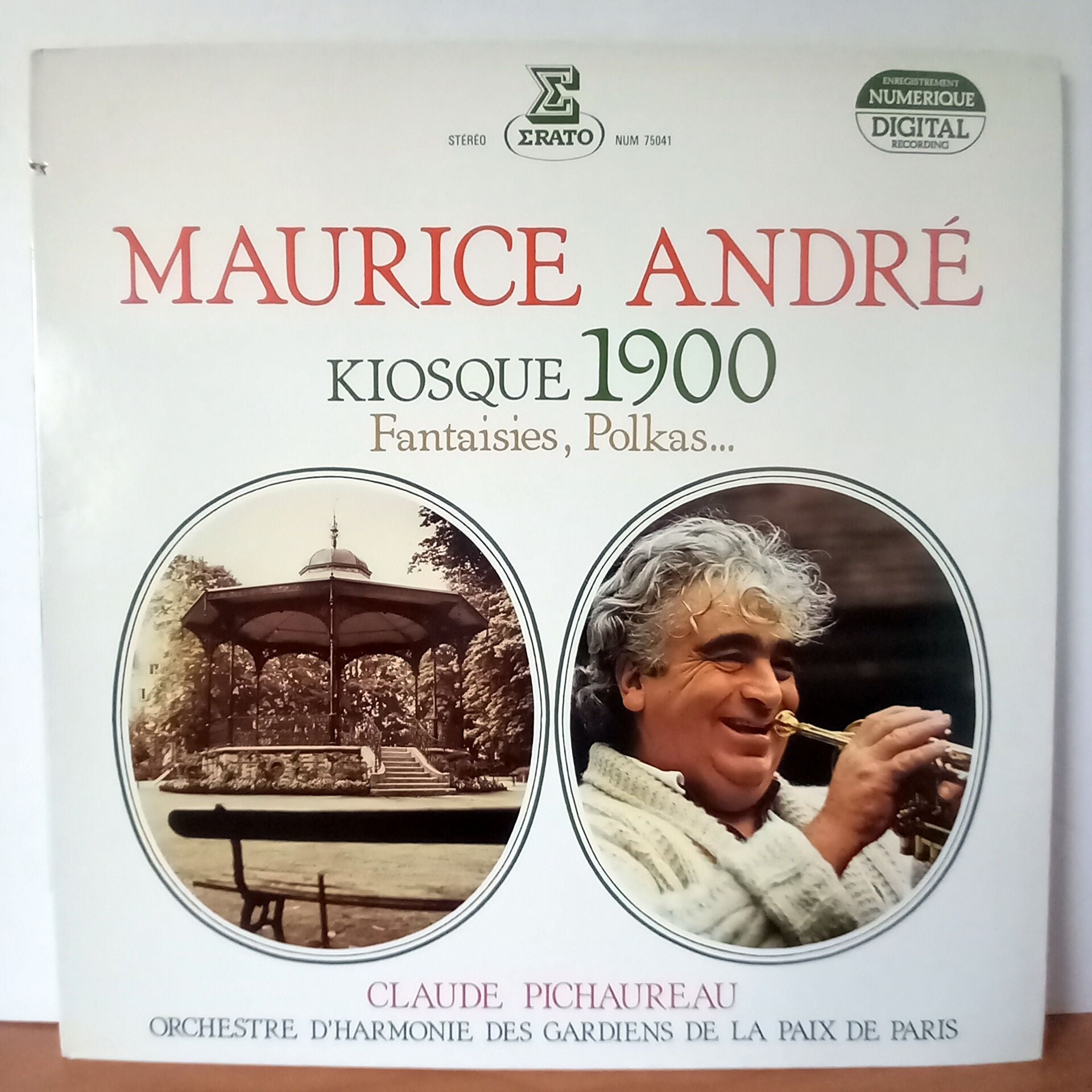 MAURICE ANDRE: KIOSQUE 1900 (FANTAISIES, POLKAS...) / CLAUDE PICHAUREAU, ORCHESTRE D\'HARMONIE DES GARDIENS DE LA PAIX DE PARIS (1983) - LP 2.EL PLAK