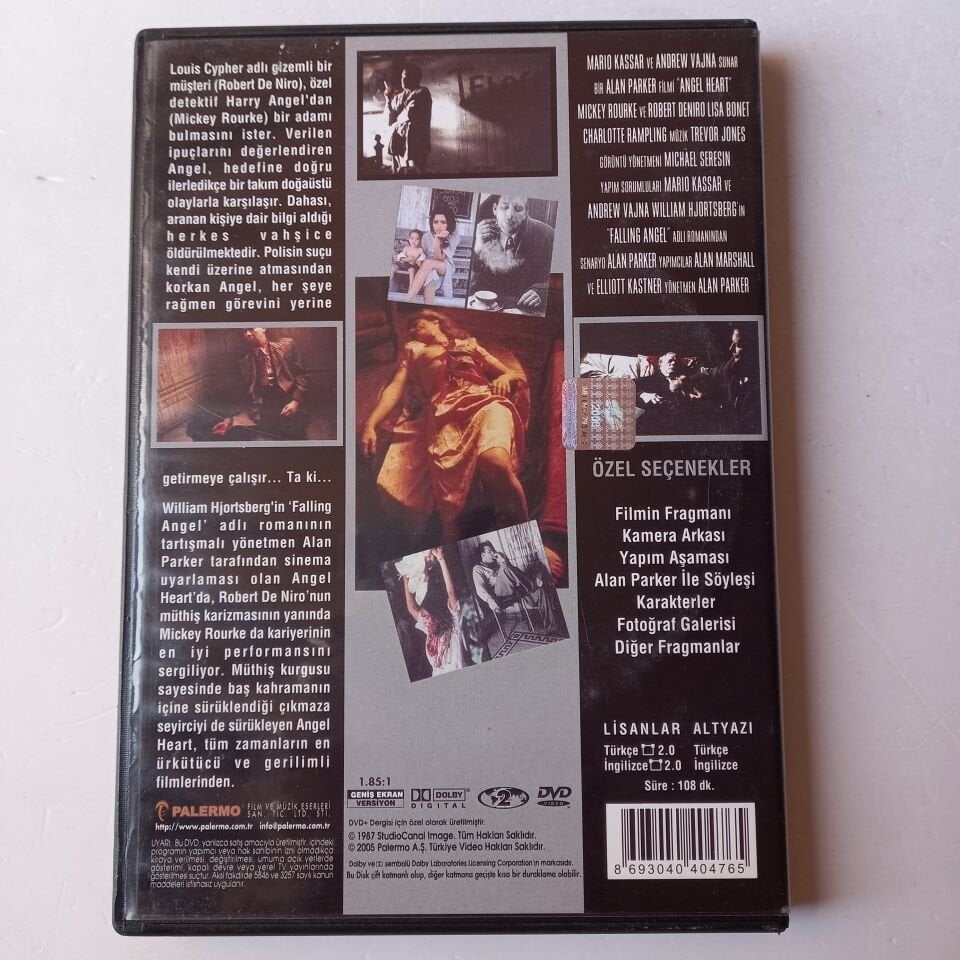 ŞEYTAN ÇIKMAZI / ANGEL HEART - ROBERT DE NIRO, MICKEY ROURKE - DVD 2.EL