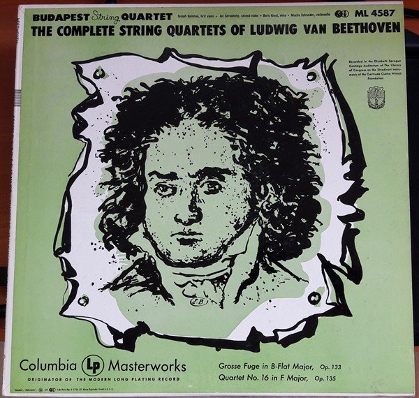 BEETHOVEN: GROSSE FUGE, QUARTET NO:16, BUDAPEST STRING QUARTET - LP 2.EL