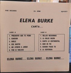 ELENA BURKE - CANTA  - 2.EL PLAK