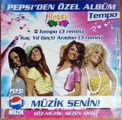 HEPSİ - TEMPO & KAÇ YIL GEÇTİ ARADAN / PEPSI'DEN ÖZEL ALBÜM / SÖZ-MÜZİK: SEZEN AKSU (2006) UZELLİ PROMO SINGLE CD SIFIR
