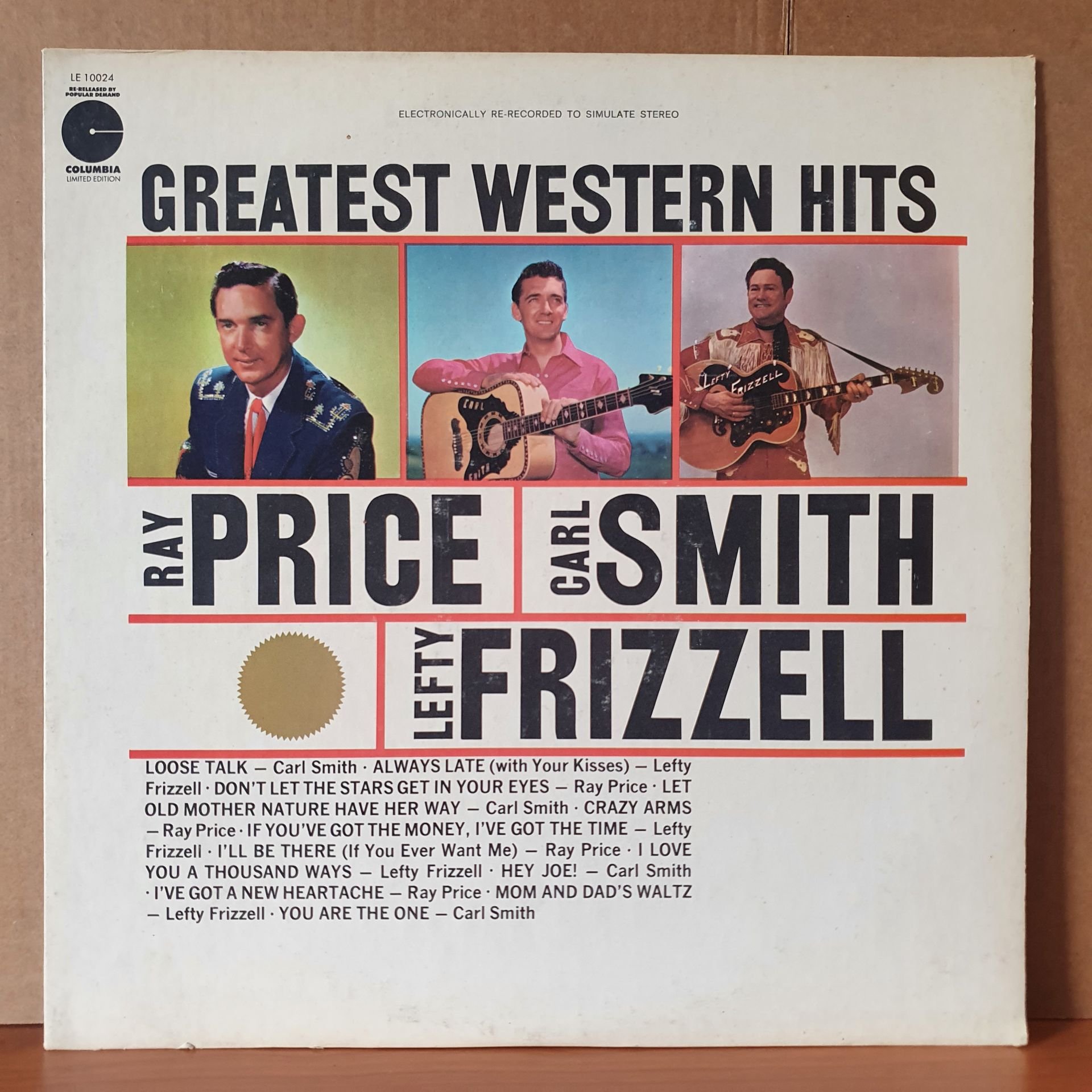 GREATEST WESTERN HITS / RAY PRICE, CARL SMITH, LEFTY FRIZZELL - LP 2.EL PLAK