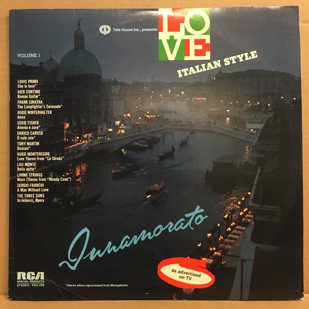 LOVE ITALIAN STYLE INNAMORATO, LOUIS PRIMA, SERGIO FRANCHI, SOPHIA LOREN, DOMENICO MODUGNO.. (1973) 2.EL 2PLAK