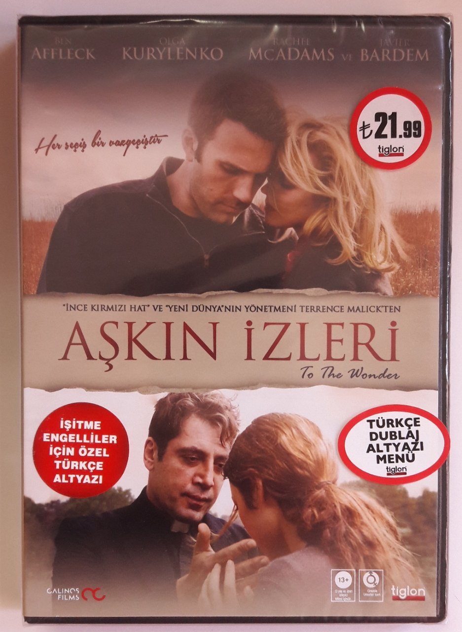 AŞKIN İZLERİ - TO THE WONDER - BEN AFFLECK - OLGA KURYLENKO - JAVIER BARDEM - TERRENCE MALICK - DVD SIFIR