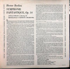 BERLIOZ: SYMPHONIE FANTASTIQUE, MINNEAPOLIS SYMPHONY ORCHESTRA, ANTAL DORATI - PLAK 2.EL