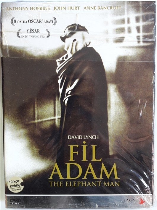 FİL ADAM - THE ELEPHANT MAN - ANTHONY HOPKINS - JOHN HURT - DAVID LYNCH - DVD SIFIR
