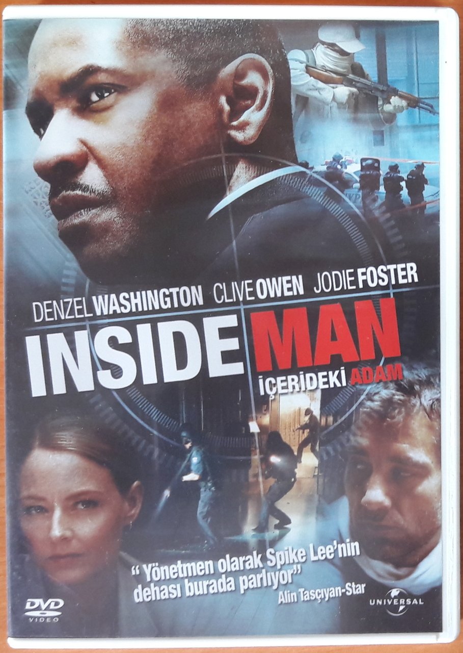 INSIDE MAN - İÇERİDEKİ ADAM - DENZEL WASHINGTON - CLIVE OWEN - JODIE FOSTER - DVD 2.EL