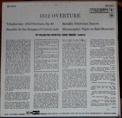 TCHAIKOVSKY 1812, BORODIN: POLOVTSIAN DANCES, MUSSORGSKY: NIGH ON BALD MOUNTAIN, PHILADELPHIA ORCHESTRA, EUGENE ORMANDY - LP 2.EL