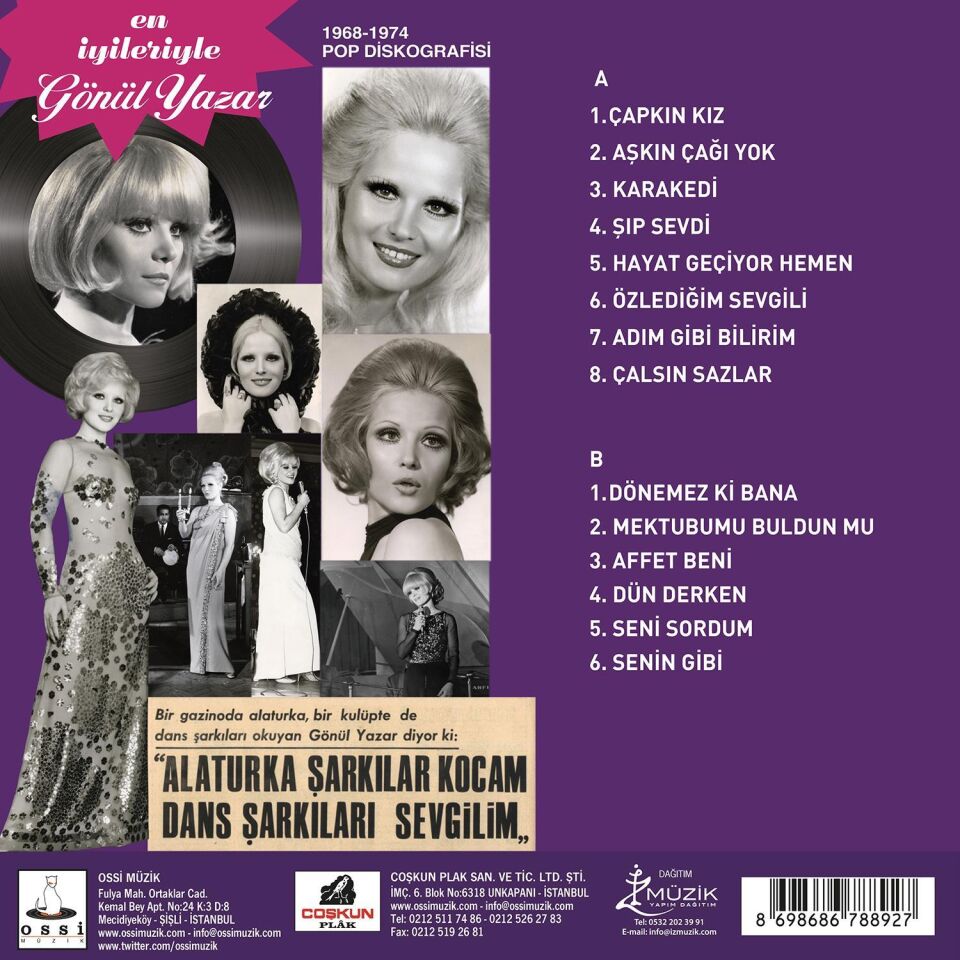 GÖNÜL YAZAR - EN İYİLERİYLE / 1968-1974 POP DİSKOGRAFİSİ (2006) - LP 2025 BASIM SIFIR PLAK