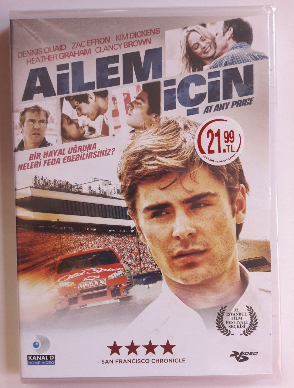 AİLEM İÇİN - AT ANY PRICE - ZAC EFRON - DVD SIFIR