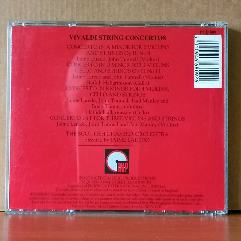 VIVALDI: STRING CONCERTOS / JAIME LAREDO, SCOTTISH CHAMBER ORCHESTRA (1986) - CD 2.EL
