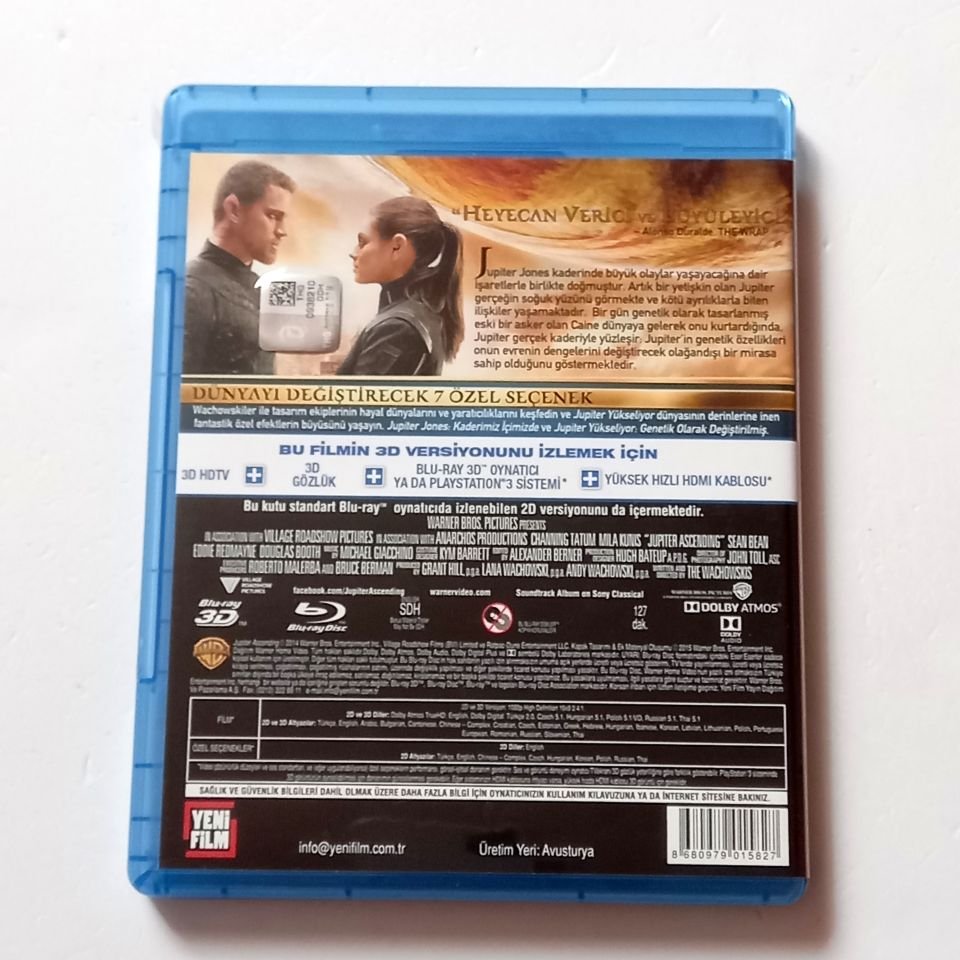 JÜPİTER YÜKSELİYOR 3D / JUPITER ASCENDING 3D - CHANNING TATUM, MILA KUNIS - YÖN.: THE WACHOWSKIS - 3D BLU-RAY + BLU-RAY 2.EL