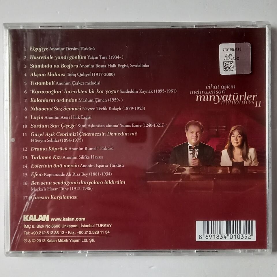 CİHAT AŞKIN, MEHRU ENSARİ – MİNYATÜRLER II (2013) - CD 2.EL