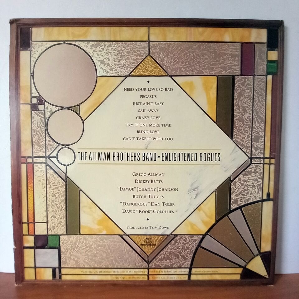 THE ALLMAN BROTHERS BAND – ENLIGHTENED ROGUES (1979) - LP 2.EL PLAK