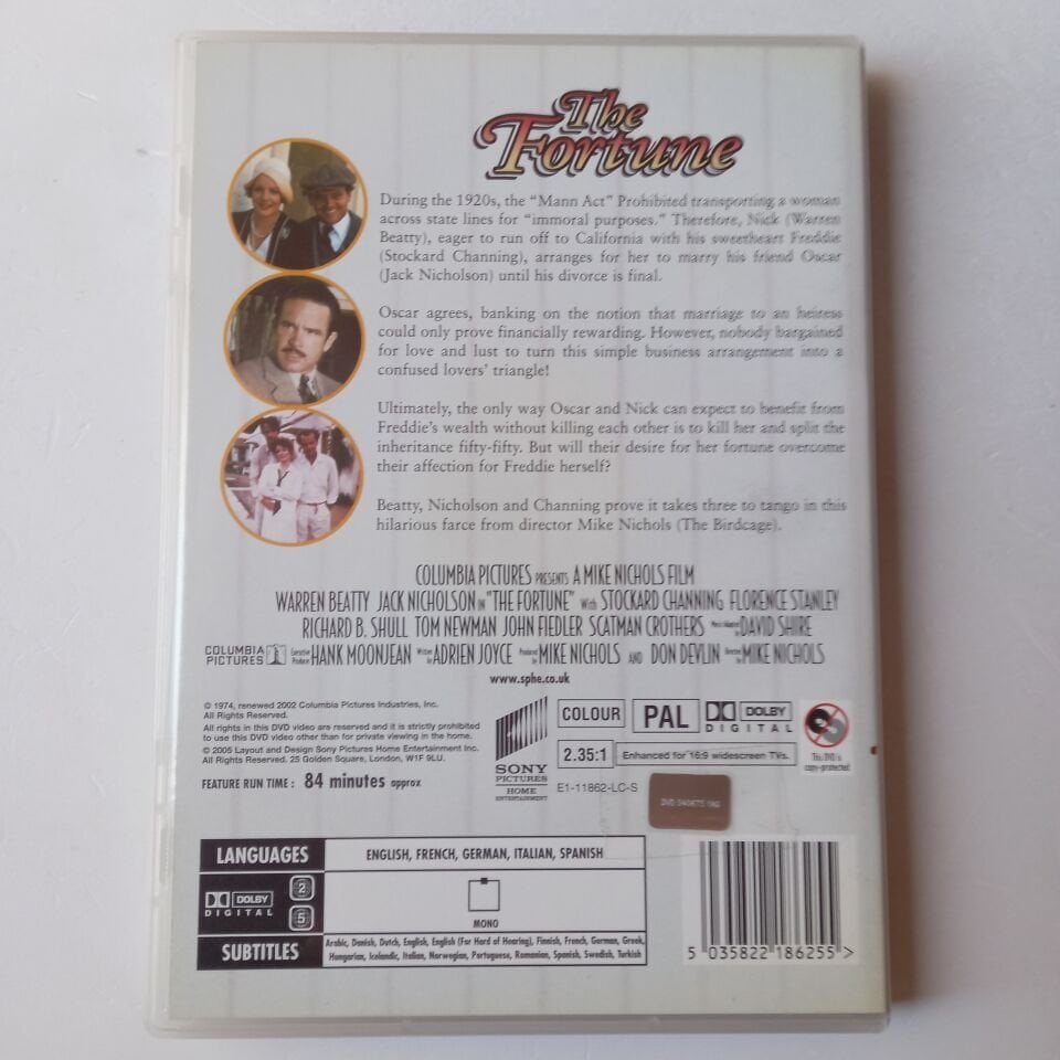 THE FORTUNE - WARREN BEATTY, JACK NICHOLSON - DVD 2.EL