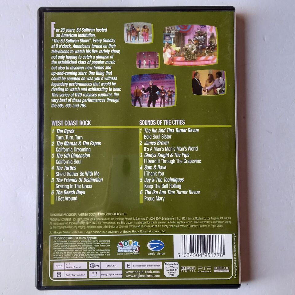 ED SULLIVAN'S ROCK'N'ROLL CLASSICS - WEST COAST ROCK / SOUNDS OF THE CITIES (2006) - DVD 2.EL