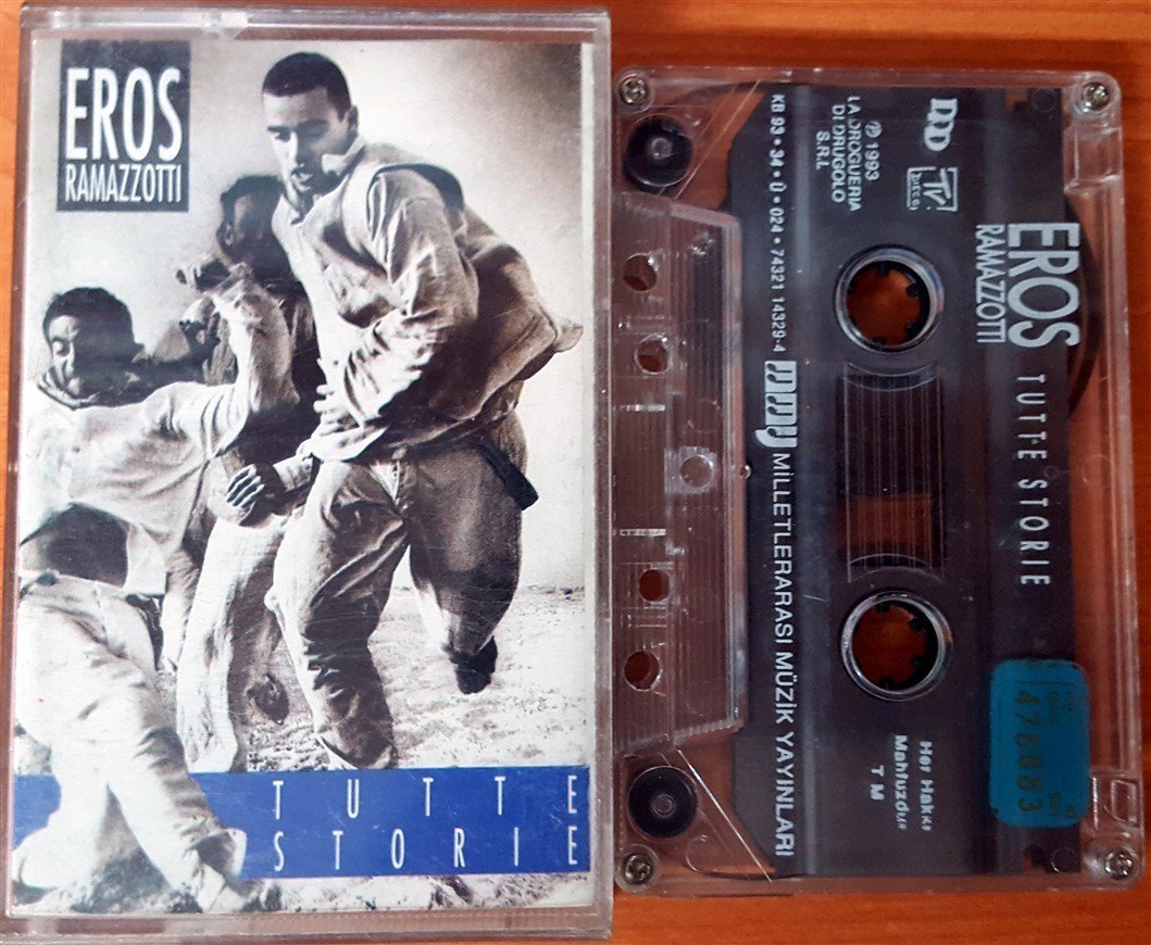 EROS RAMAZZOTTI - TUTTE STORIE (1993) MMY CASSETTE MADE IN TURKEY ''USED''