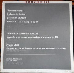 ARTURO BENEDETTI MICHELANGELI, DIMITRI MITROPOULOS - VERDI,BRAHMS,MOZART,LISZT ORCHESTRA DEL MAGGIO MUSICALE FIORENTINO - LP 2.EL