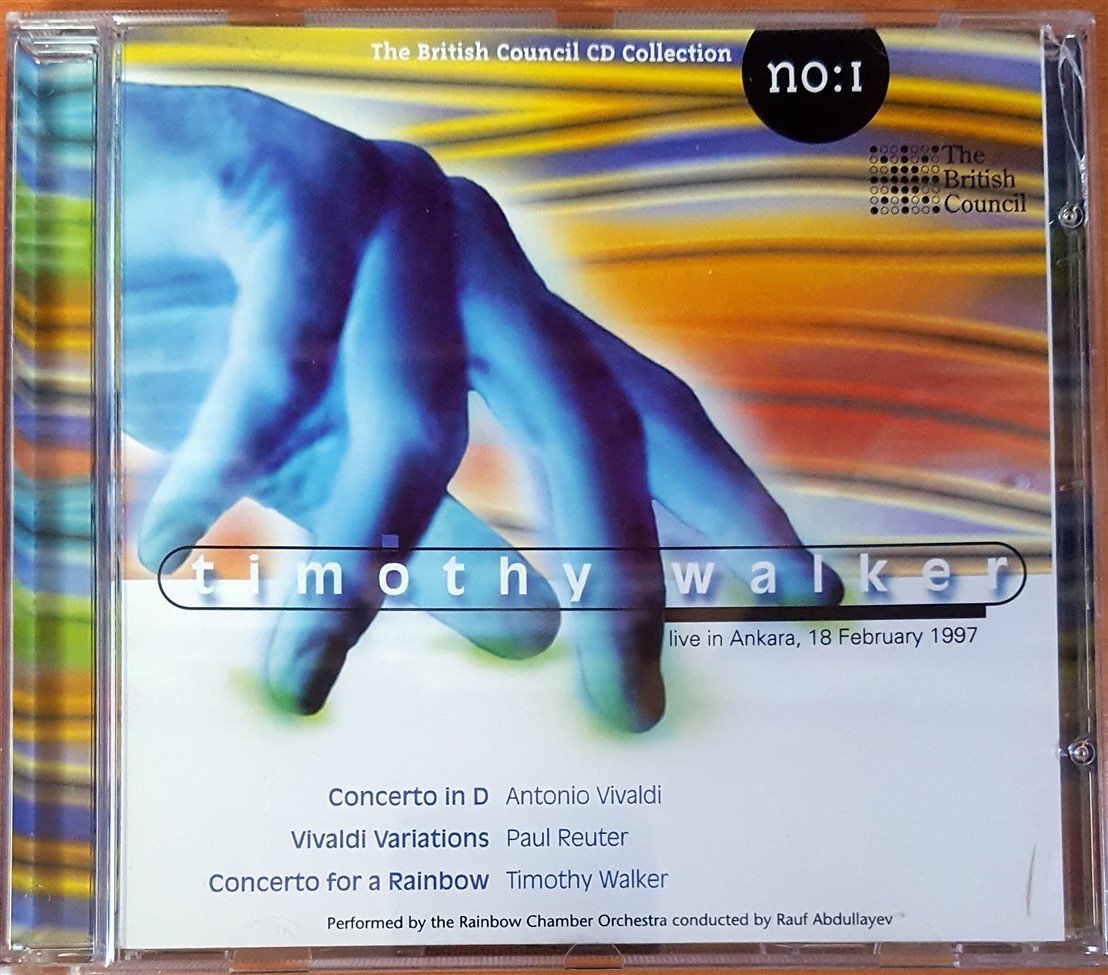TIMOTHY WALKER LIVE IN ANKARA, 18 FEBRUARY 1997 / BRITISH COUNCIL CD COLLECTION NO:1 / ANTONIO VIVALDI, PAUL REUTER, TIMOTHY WALKER PROMO CD 2.EL