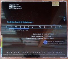 TIMOTHY WALKER LIVE IN ANKARA, 18 FEBRUARY 1997 / BRITISH COUNCIL CD COLLECTION NO:1 / ANTONIO VIVALDI, PAUL REUTER, TIMOTHY WALKER PROMO CD 2.EL