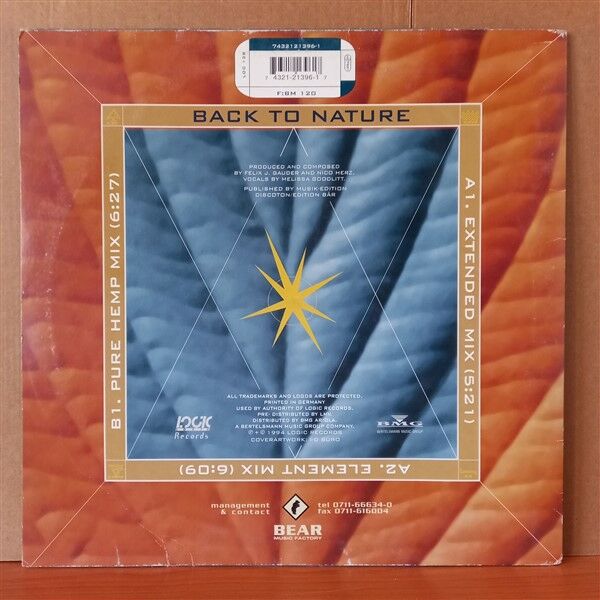 GOD'S GROOVE – BACK TO NATURE (1994) - 12'' 33/45RPM MAXI SINGLE 2.EL PLAK