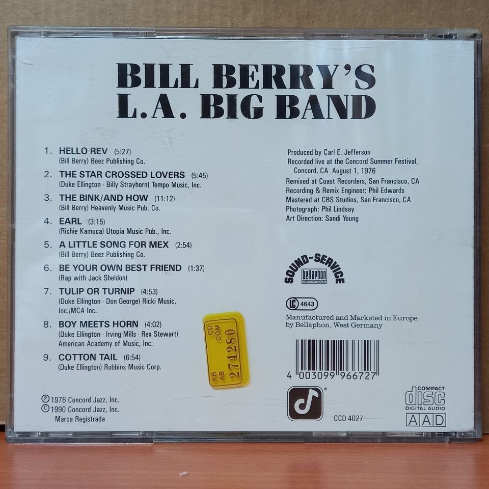 BILL BERRY'S L.A. BIG BAND – HELLO REV (1990) - CD 2.EL