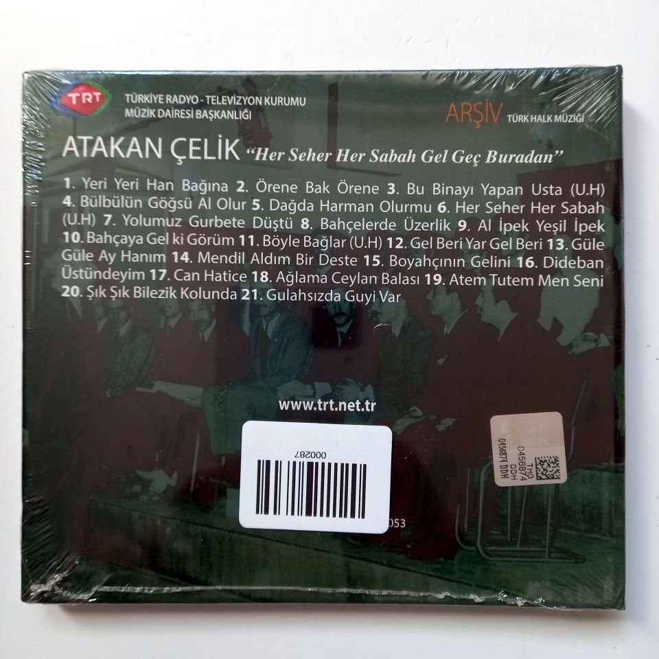 ATAKAN ÇELİK - HER SEHER HER SABAH GEL GEÇ BURADAN / TÜRK HALK MÜZİĞİ / TRT ARŞİV SERİSİ 300 - CD SIFIR