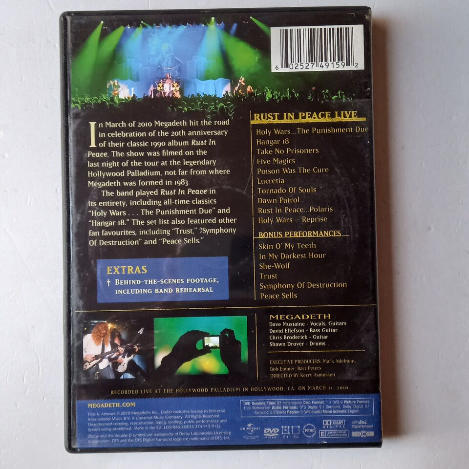 MEGADETH - RUST IN PEACE LIVE (2010) - DVD 2.EL