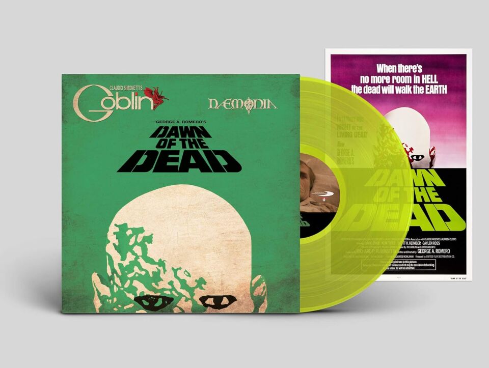 GOBLIN – GEORGE A. ROMERO'S DAWN OF THE DEAD / ZOMBI (1978) - LP REISSUE TRANSPARENT LIME COLOURED 40TH ANNIVERSARY EDITION SIFIR PLAK