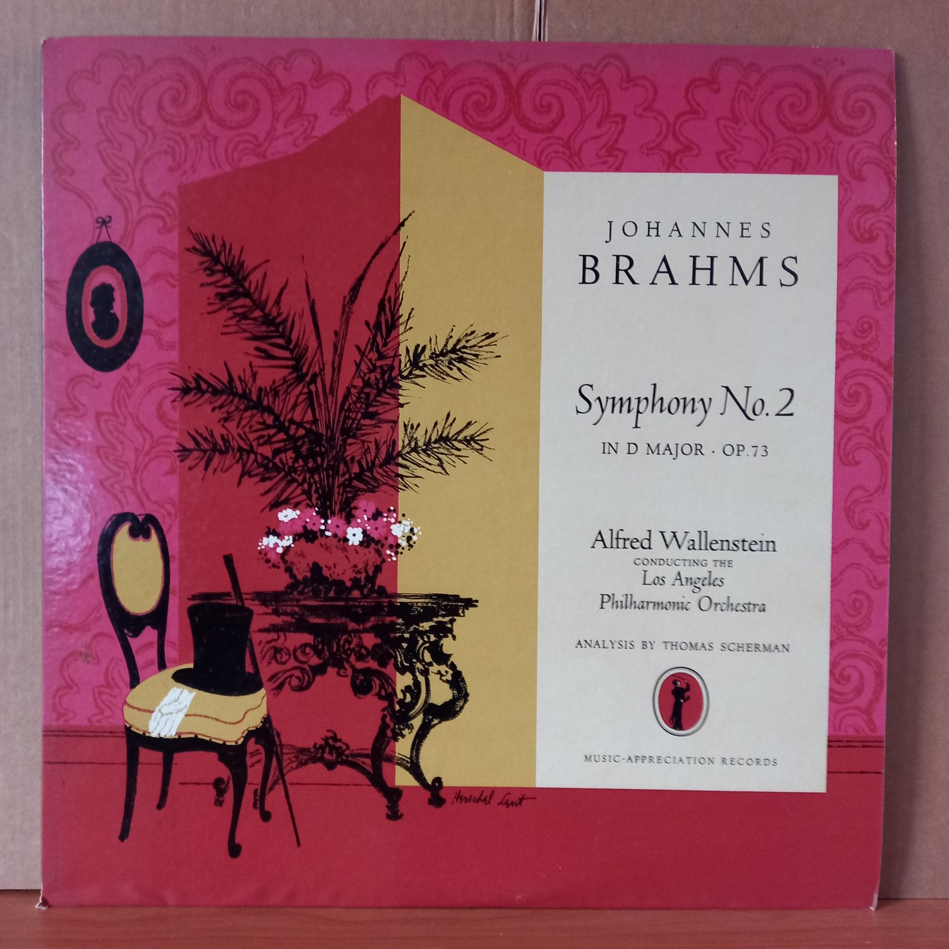 JOHANNES BRAHMS: SYMPHONY NO.2 IN D MAJOR - OP. 73 / ALFRED WALLENSTEIN, LOS ANGELES PHILHARMONIC ORCHESTRA (1956) - LP + 10 INCH 2.EL PLAK