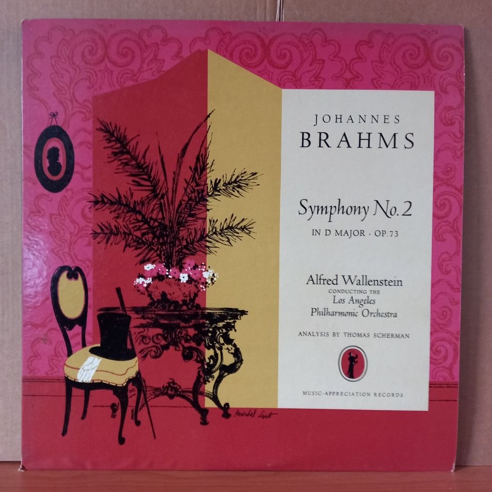 JOHANNES BRAHMS: SYMPHONY NO.2 IN D MAJOR - OP. 73 / ALFRED WALLENSTEIN, LOS ANGELES PHILHARMONIC ORCHESTRA (1956) - LP + 10 INCH 2.EL PLAK