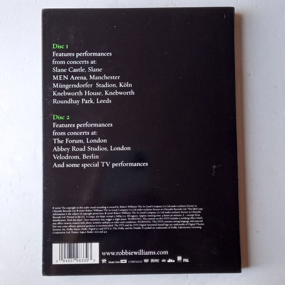 ROBBIE WILLIAMS – AND THROUGH IT ALL: ROBBIE WILLIAMS LIVE 1997-2006 (2006) - 2DVD 2.EL