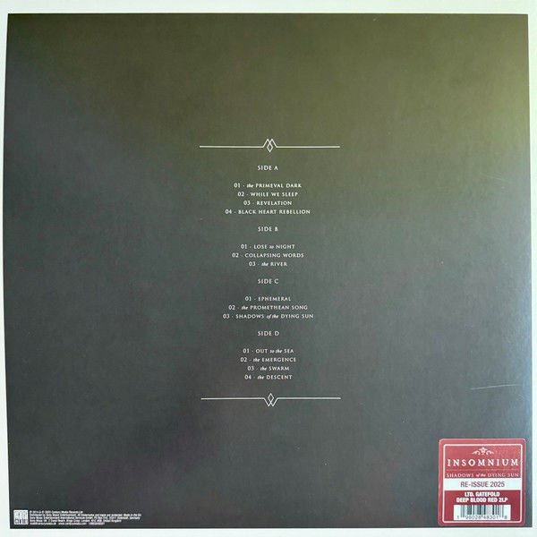 INSOMNIUM - SHADOWS OF THE DYING SUN (2014) - 2LP 2025 REISSUE COLOURED LIMITED EDITION SIFIR PLAK