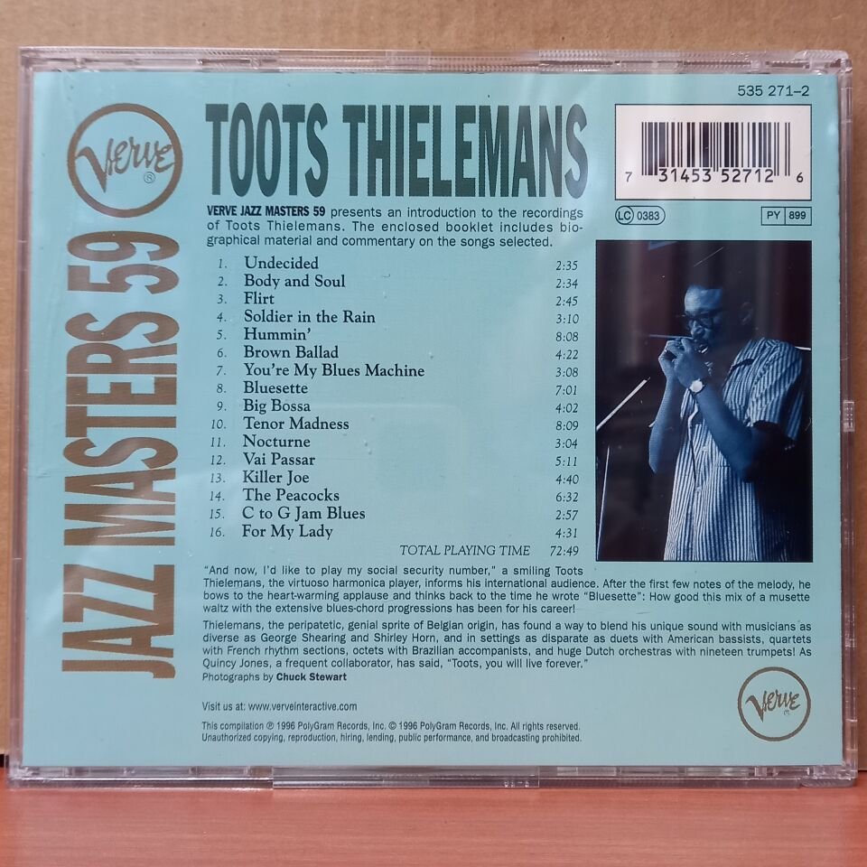 TOOTS THIELEMANS – VERVE JAZZ MASTERS 59 (1996) - CD 2.EL