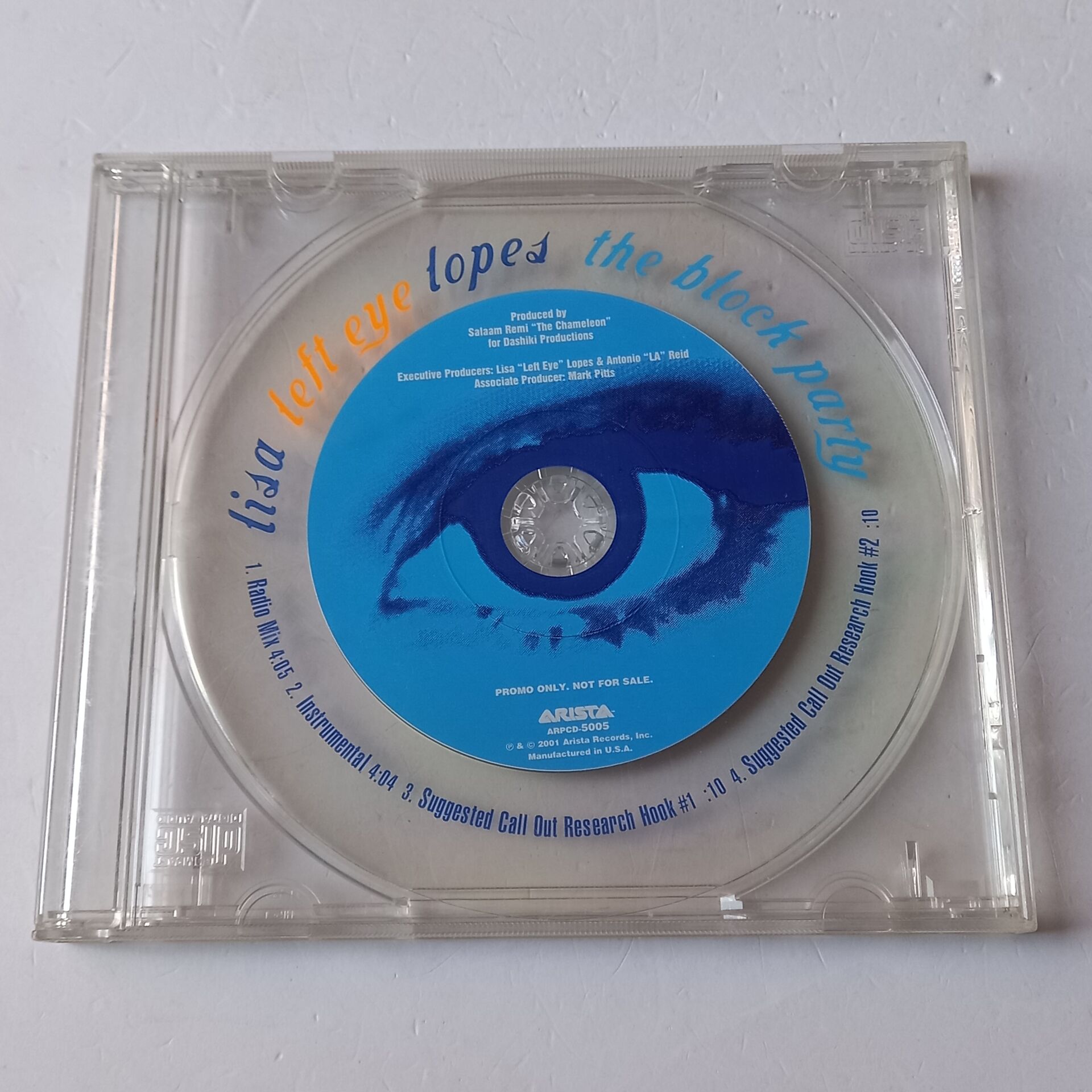 LISA LEFT EYE LOPES – THE BLOCK PARTY (2001) - PROMO CD SINGLE 2.EL