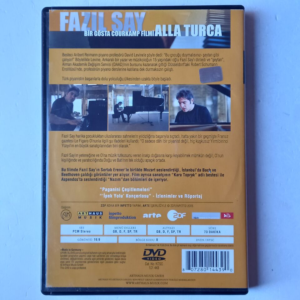 FAZIL SAY - ALLA TURCA (2008) - DVD 2.EL