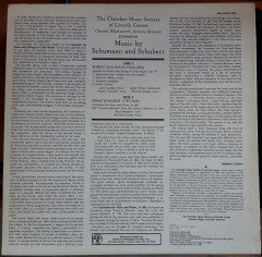 SCHUMANN: QUARTET FOR PIANO AND STRINGS, SCHUBERT: VARIATIONS FOR FLUTE AND PIANO, CHAMBER MUSIC SOCIETY OF LINCOLN CENTER - LP 2.EL